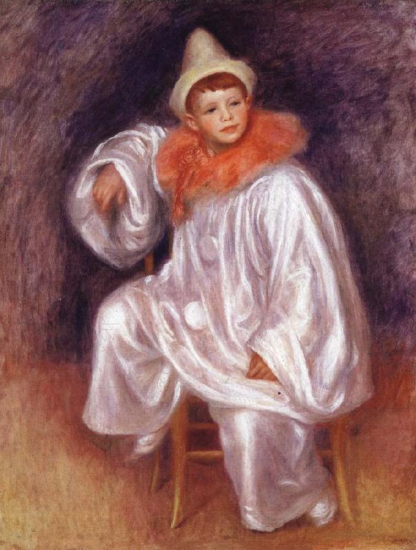 Pierre Renoir White Pierrot Norge oil painting art
